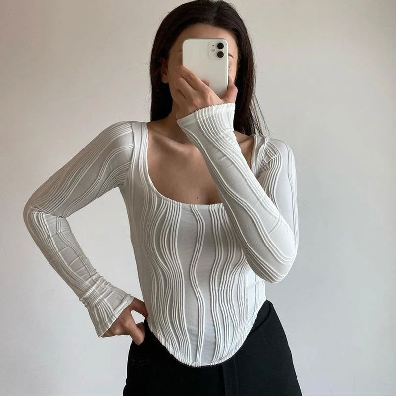 Maya Texture Crop Top - Montfash