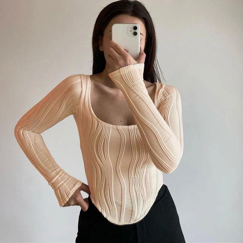 Maya Texture Crop Top - Montfash