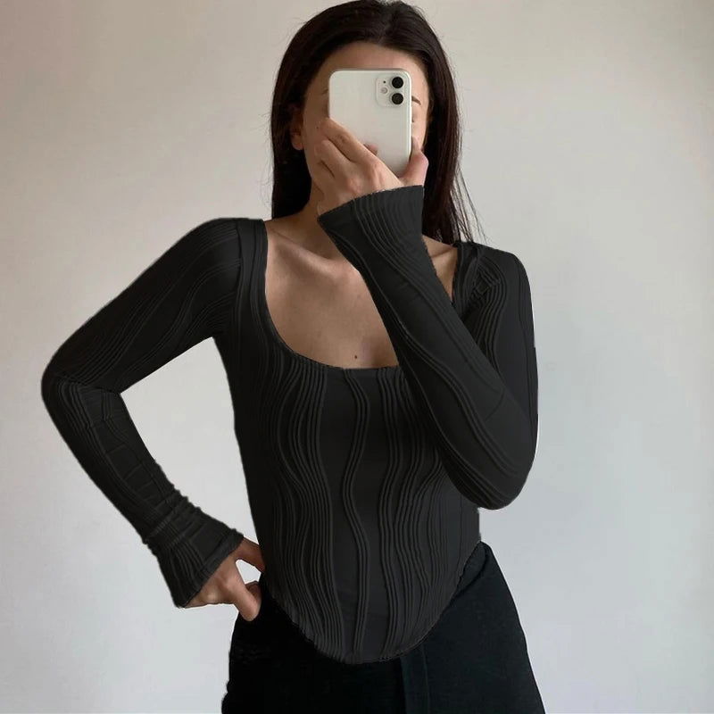 Maya Texture Crop Top - Montfash