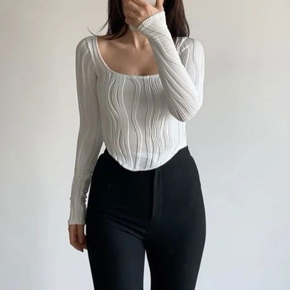Maya Texture Crop Top - Montfash