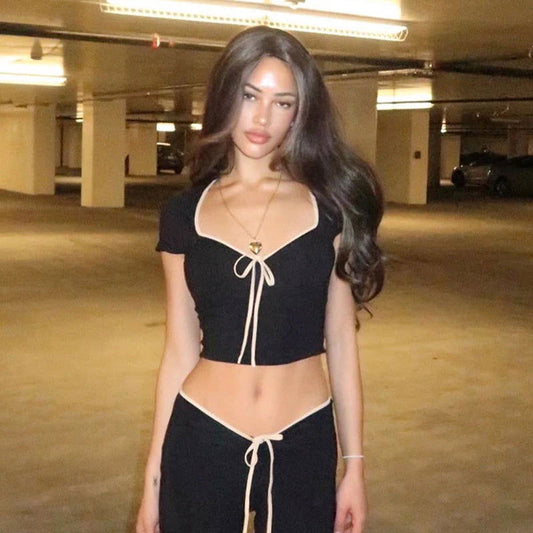 Nina Bow Crop Top - Montfash