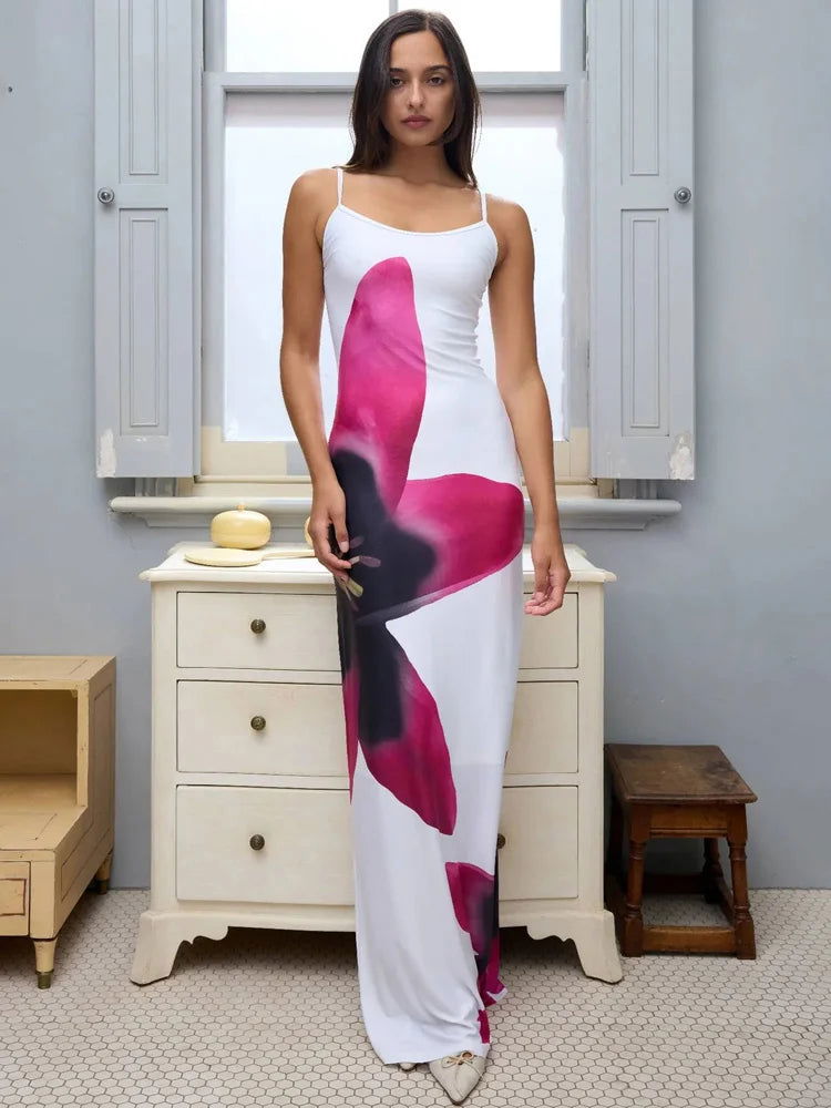Nina Printed Maxi Dress - Montfash