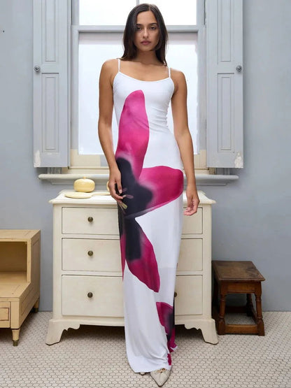 Nina Printed Maxi Dress - Montfash