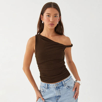 Nina Ruched Tank Top - Montfash