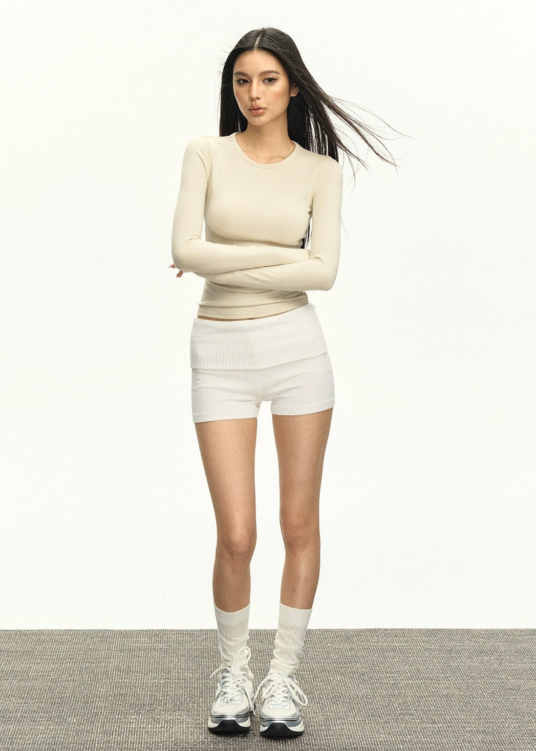 Rose Low Rise Knit Shorts