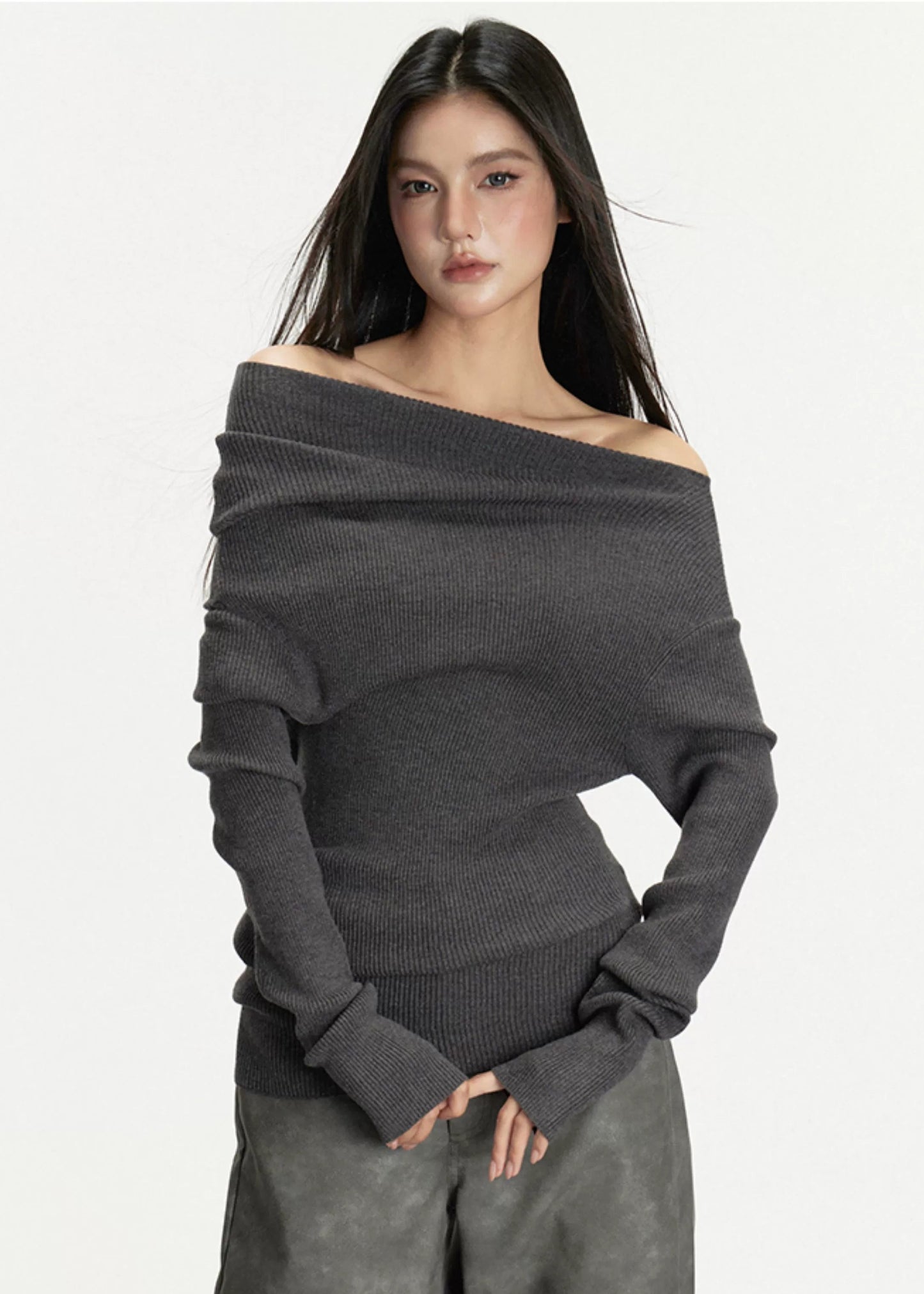 Anna Asymmetrical Knit Sweater