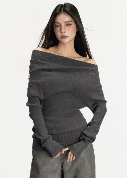 Anna Asymmetrical Knit Sweater