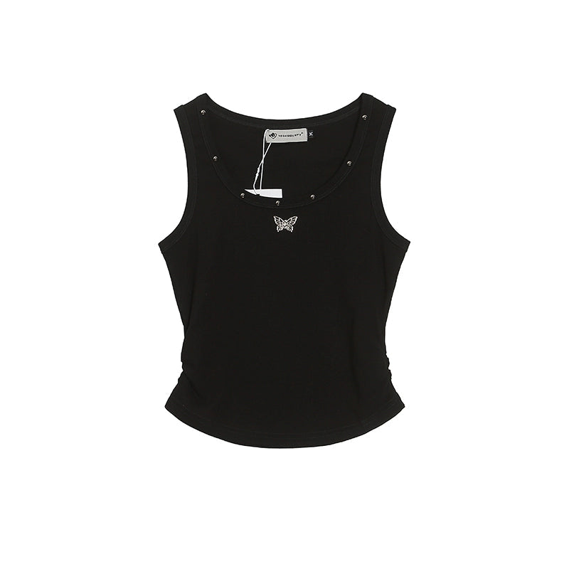 Luxe Butterfly Studded Tank Top