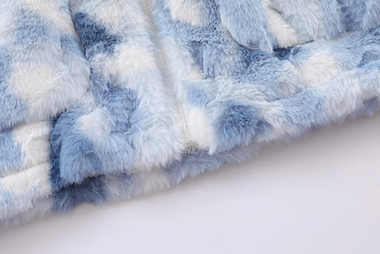 Clara Fluffy Pattern Zip Jacket