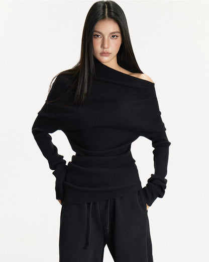 Anna Asymmetrical Knit Sweater