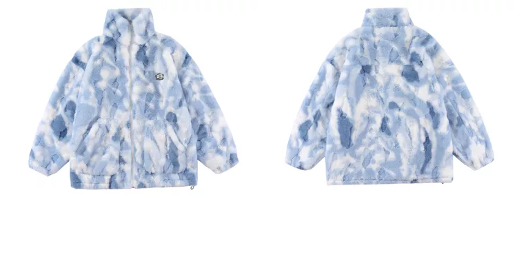 Clara Fluffy Pattern Zip Jacket