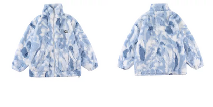 Clara Fluffy Pattern Zip Jacket