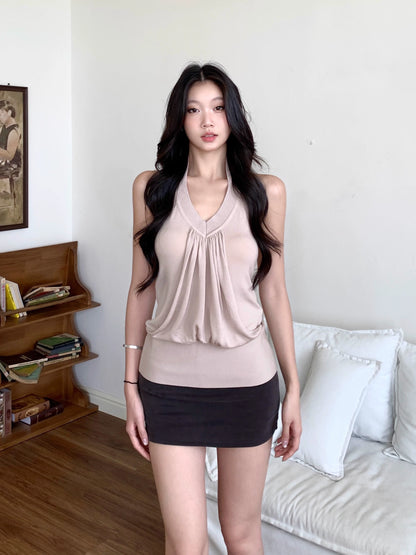 Adele Drape Front Halter Top