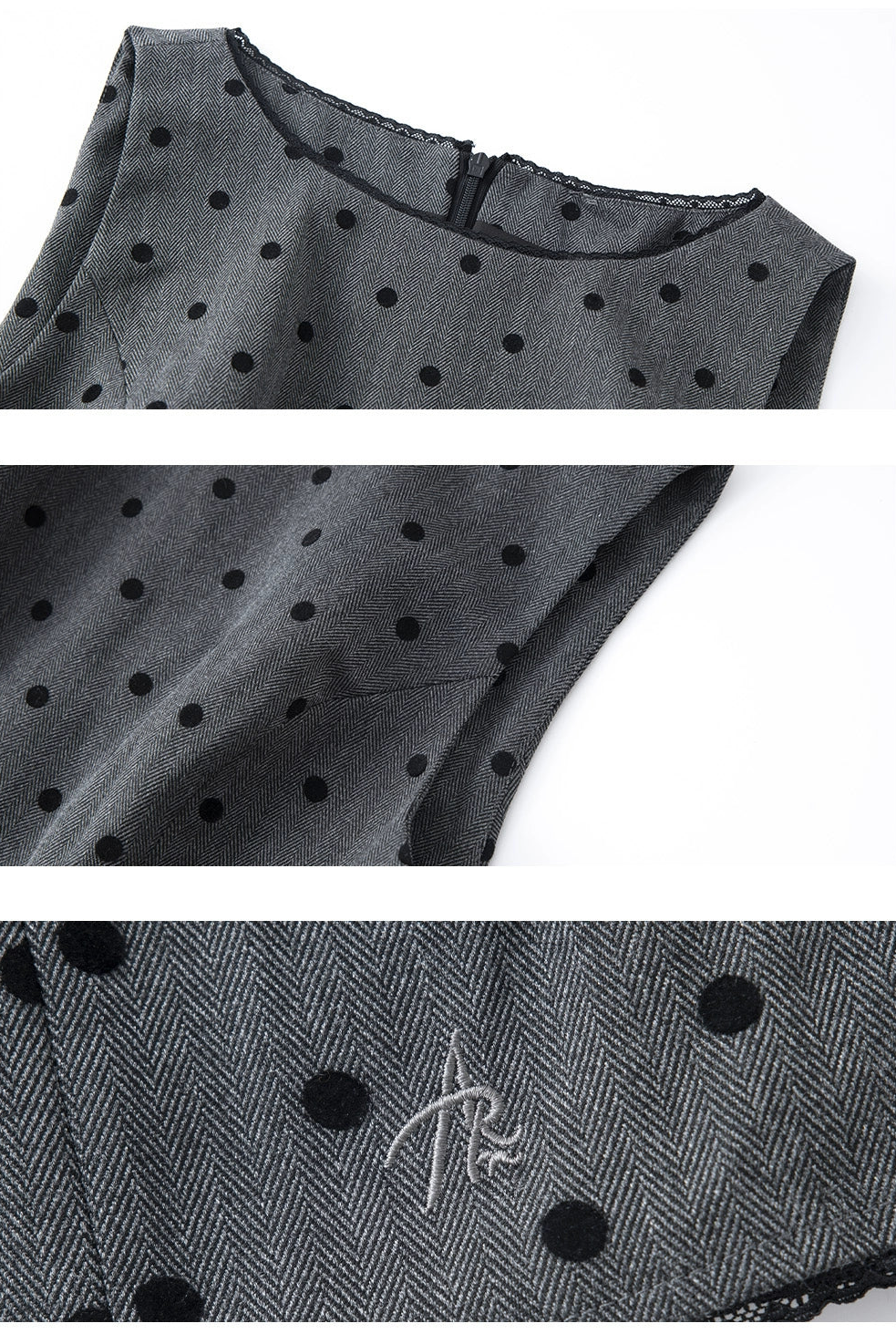 Hallie Vintage Polka Dot Mini Dress