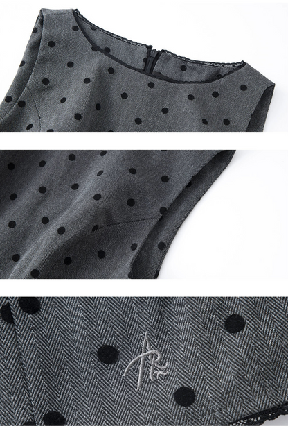Hallie Vintage Polka Dot Mini Dress
