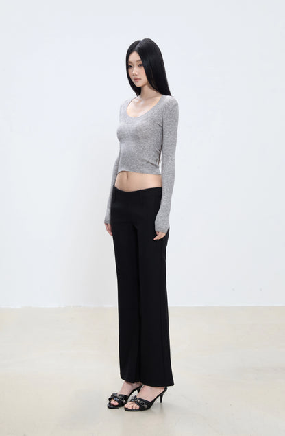 Siena Ribbed Scoop-Neck Knit Top