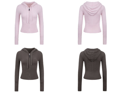 Rosie Vintage Knit Zip Hoodie