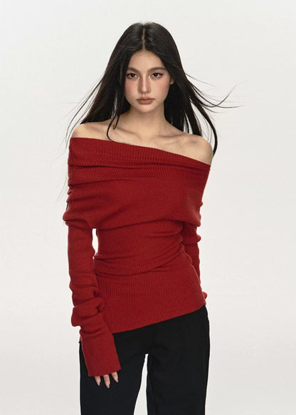 Anna Asymmetrical Knit Sweater