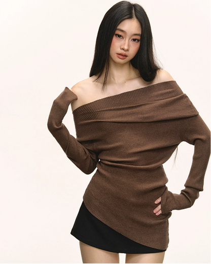 Anna Asymmetrical Knit Sweater