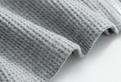 Narele Zip-Up Ribbed Tee