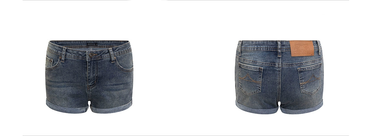 Yara Low Rise Denim Shorts