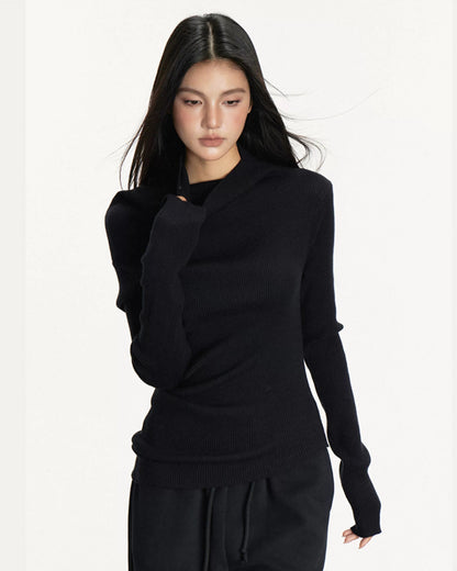 Anna Asymmetrical Knit Sweater