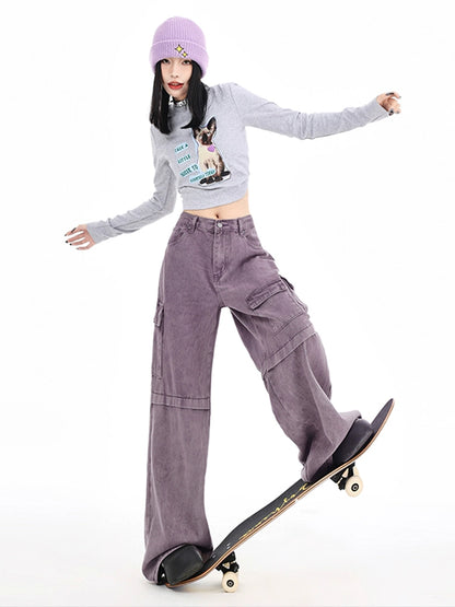 Aurelia Wide-Leg Cargo Jeans