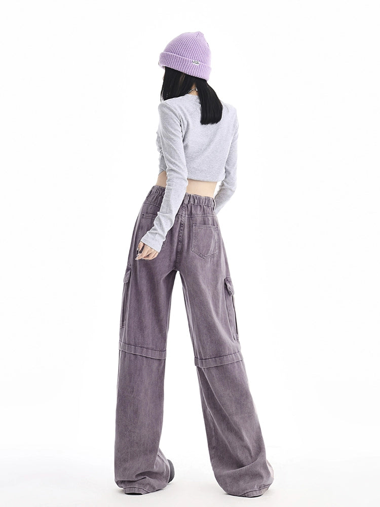 Aurelia Wide-Leg Cargo Jeans