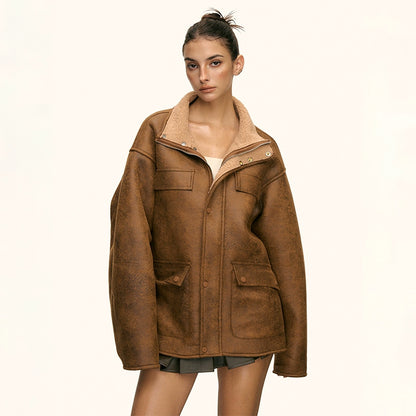 Sable Oversized Shearling Jacket