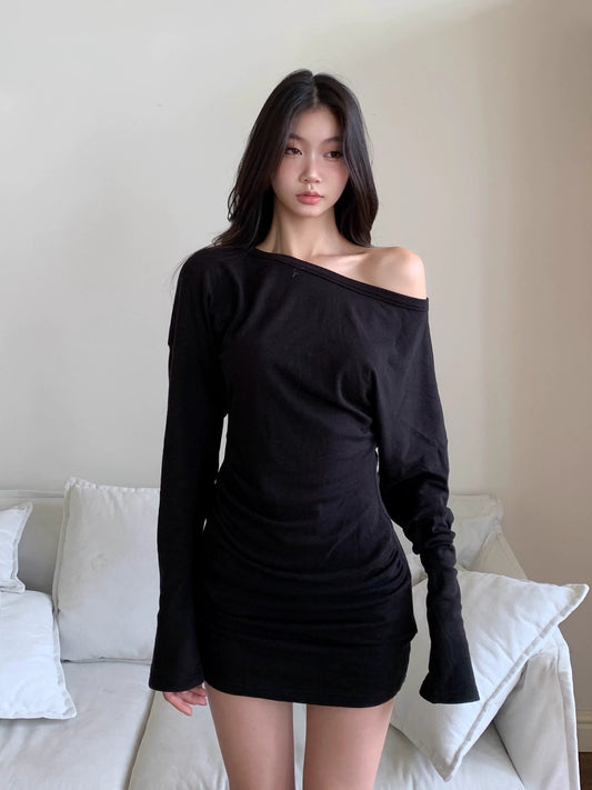 Ava Off-Shoulder Knit Mini Dress