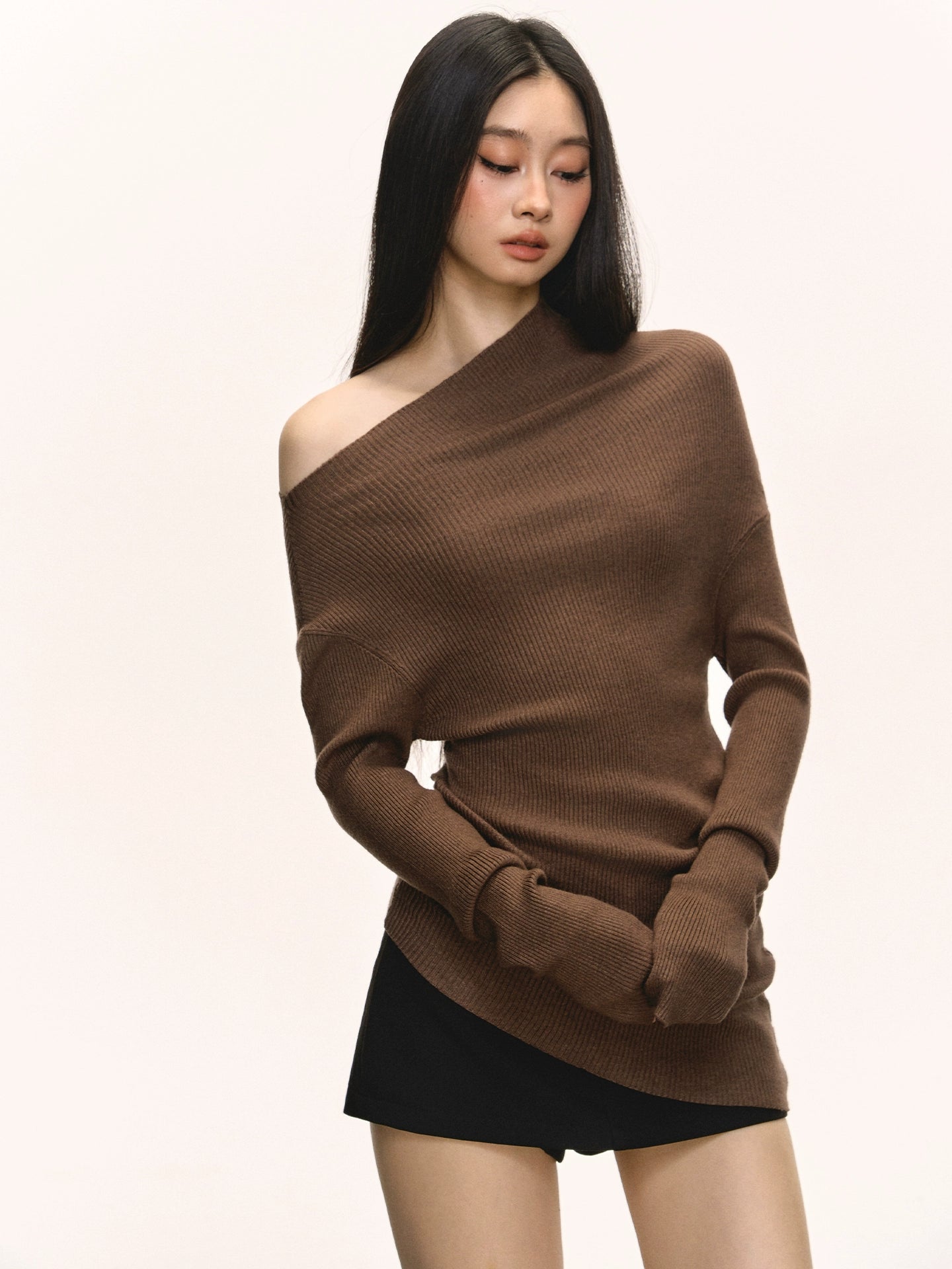 Anna Asymmetrical Knit Sweater