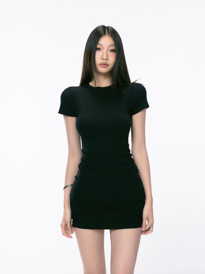 Ariana Fitted Ribbed Mini Dress