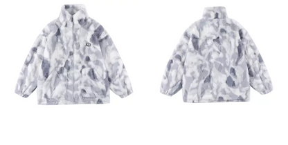 Clara Fluffy Pattern Zip Jacket