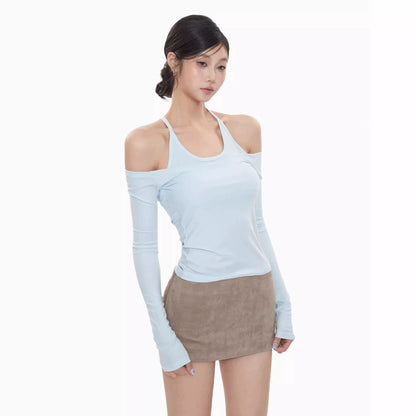 Celia Off-Shoulder Halter Top