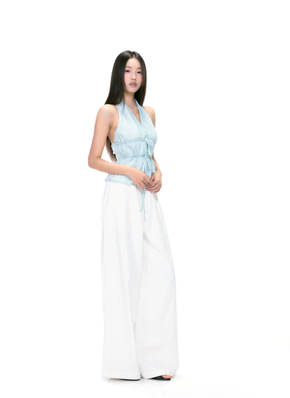 Isla Striped Tie Halter Top