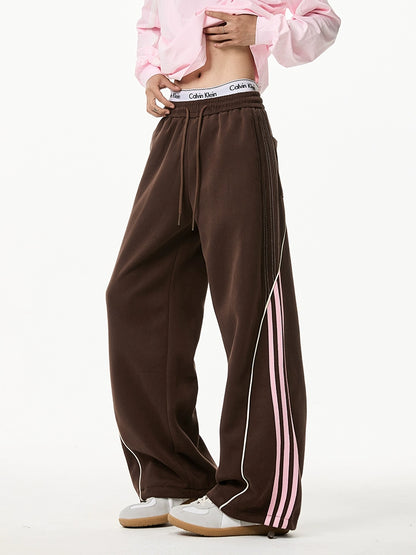 Velour Stripe Relaxed Sweatpants