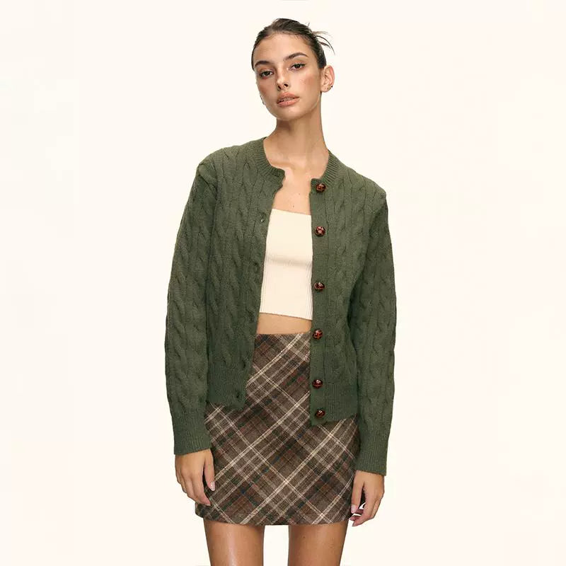 Evelyn Forest Knit Cardigan