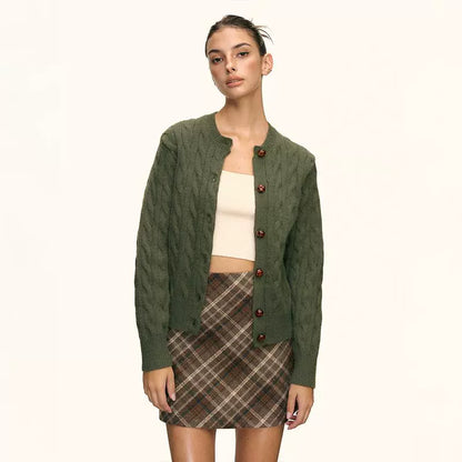 Evelyn Forest Knit Cardigan