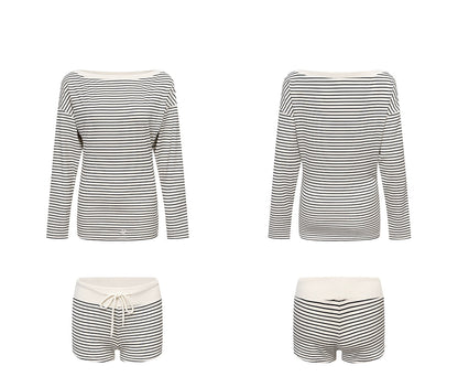 Della Long Sleeve Top/Shorts