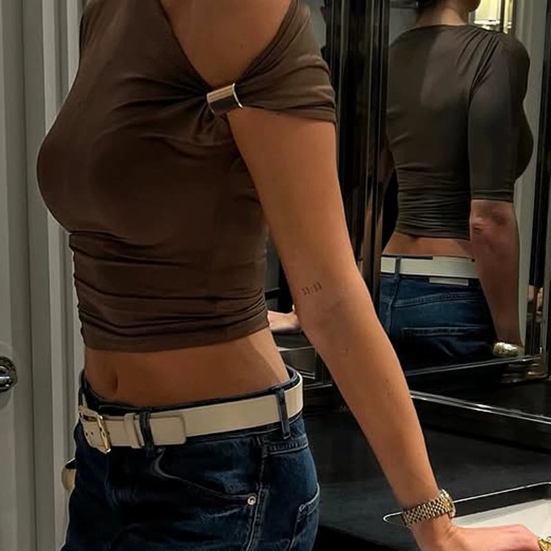 Asymmetric Ring One-Shoulder Top