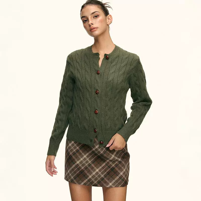 Evelyn Forest Knit Cardigan