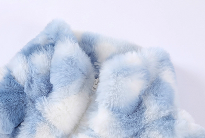 Clara Fluffy Pattern Zip Jacket