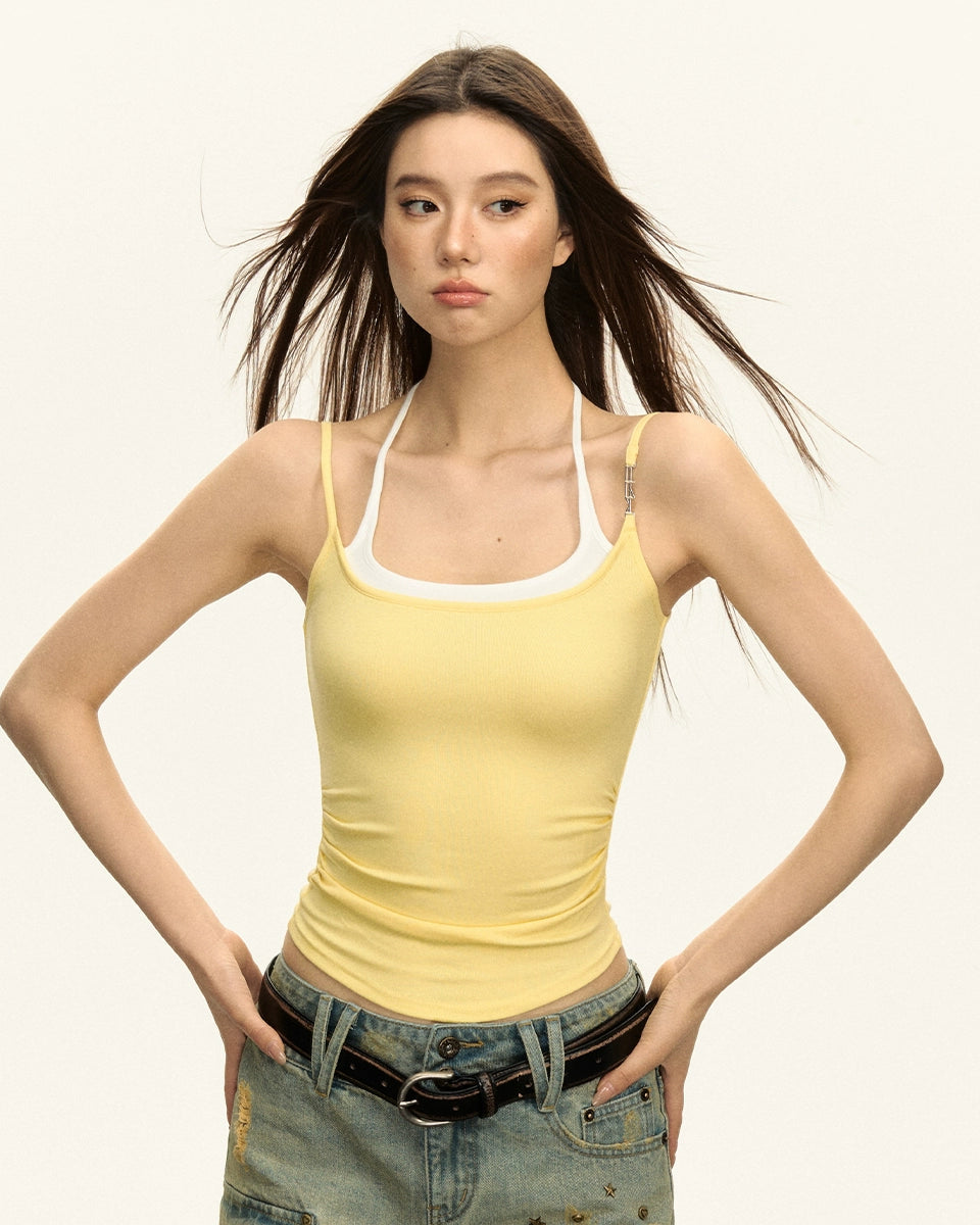 Amara Retro Halterneck Cami Top