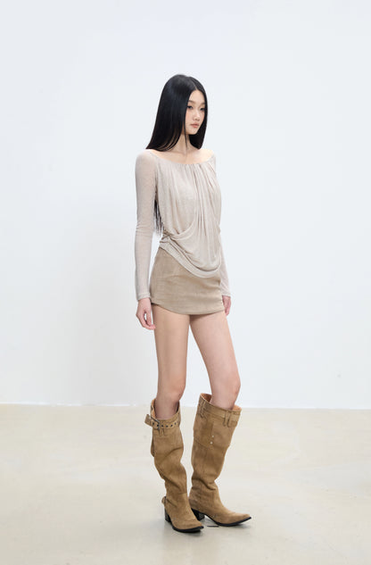 Sena Draped Gathered Top