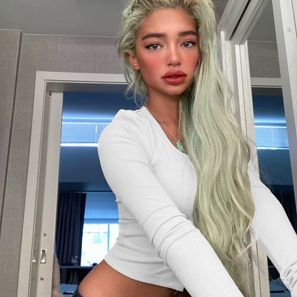 Aurelia Ribbed Button-Up Crop Top