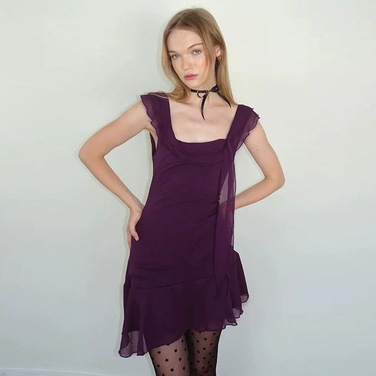 Elowen Ruffle Bow Mini Dress