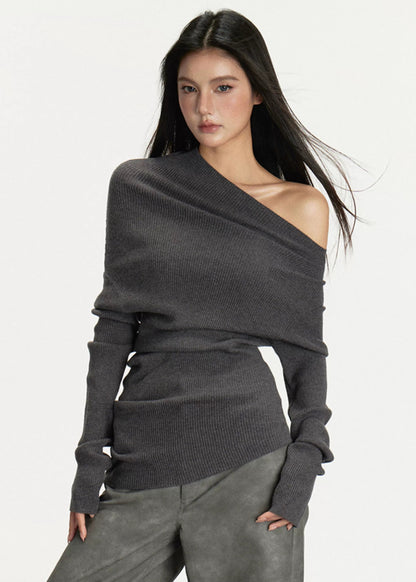 Anna Asymmetrical Knit Sweater