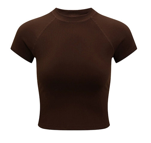 Lexi Solid Color Basic T-Shirt