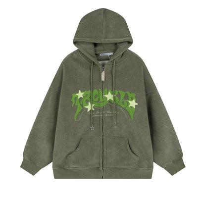 Stellar Graphic Corduroy Zip Hoodie