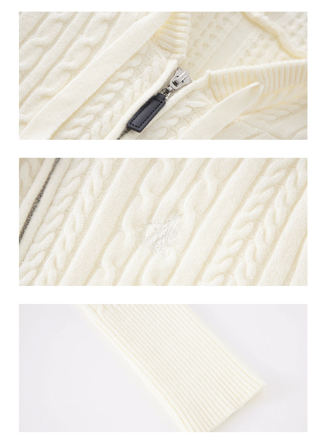 Rosie Vintage Knit Zip Hoodie